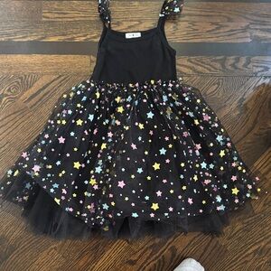 Petite Hailey Black Starry Tulle Dress size 8